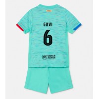Camiseta Barcelona Paez Gavi #6 Tercera Equipación Replica 2023-24 para niños mangas cortas (+ Pantalones cortos)